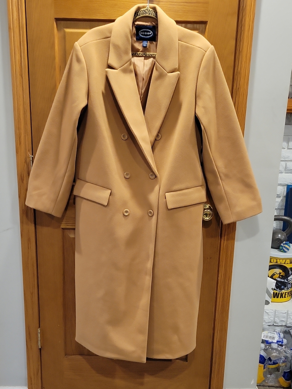 NWT-Scoop NYC Camel Double-Breasted Trench Coat